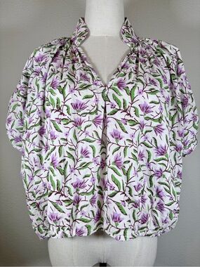 Livro Floral Merritt Top Size Medium